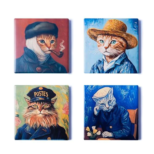 World-Class Ceramic Coasters Set of 4 Stylish