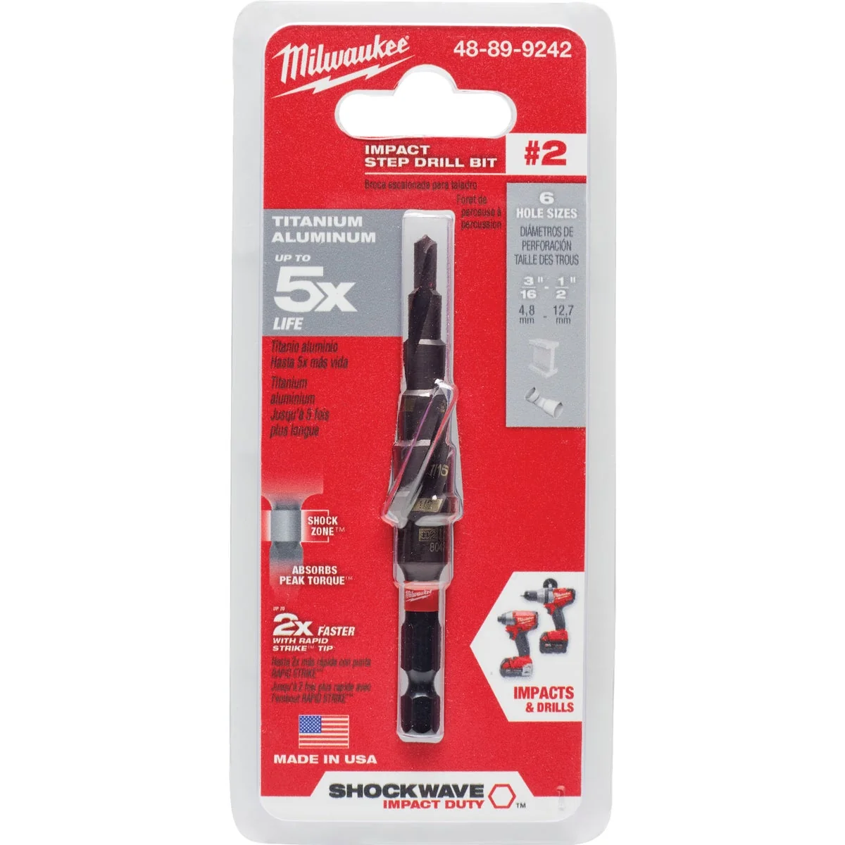 Sustainable Milwaukee Shockwave Impact Duty 3 16 In. – 1 2 In. 2 Step Drill Bit 6 Steps Exclusive