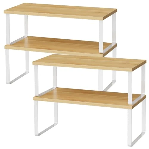 Next-Generation Cabinet Shelf Organizers 4 Count Clean