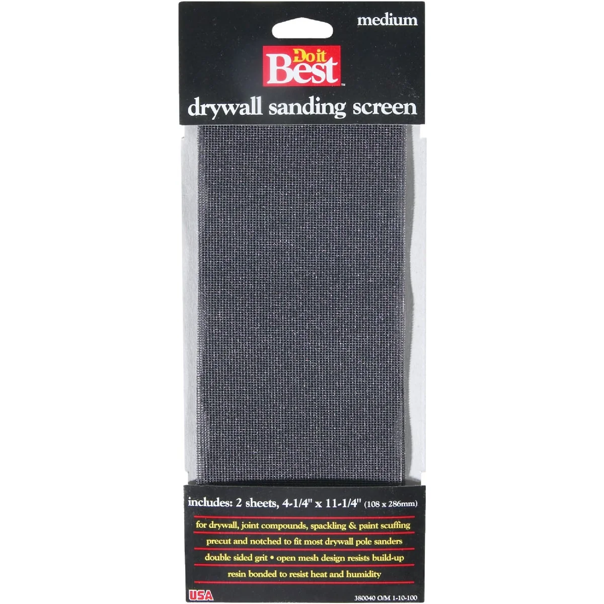 Functional Do it 100 Grit 4-1 4 In. x 11-1 4 In. Drywall Sanding Screen 2-Pack Versatile