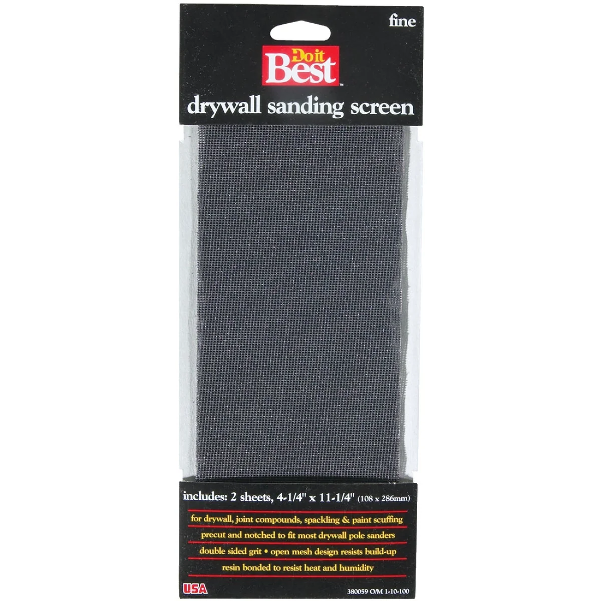 Exclusive Do it 180 Grit 4-1 4 In. x 11-1 4 In. Drywall Sanding Screen 2-Pack Detailed