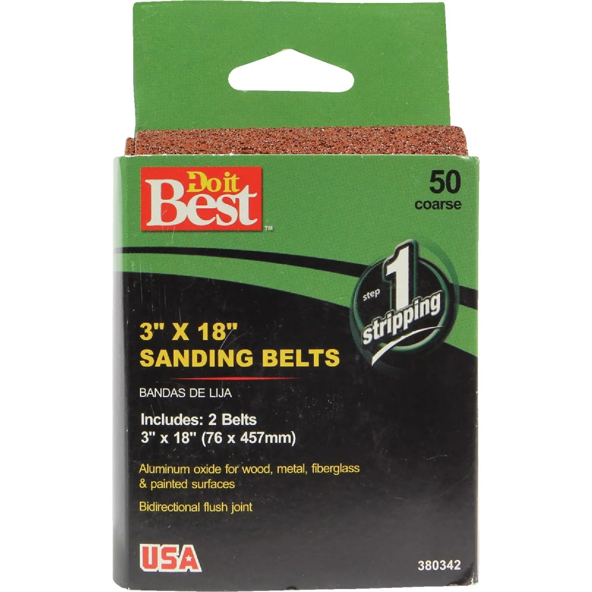 Practical Do it 3 In. x 18 In. 50 Grit Heavy-Duty Sanding Belt 2-Pack World-Class