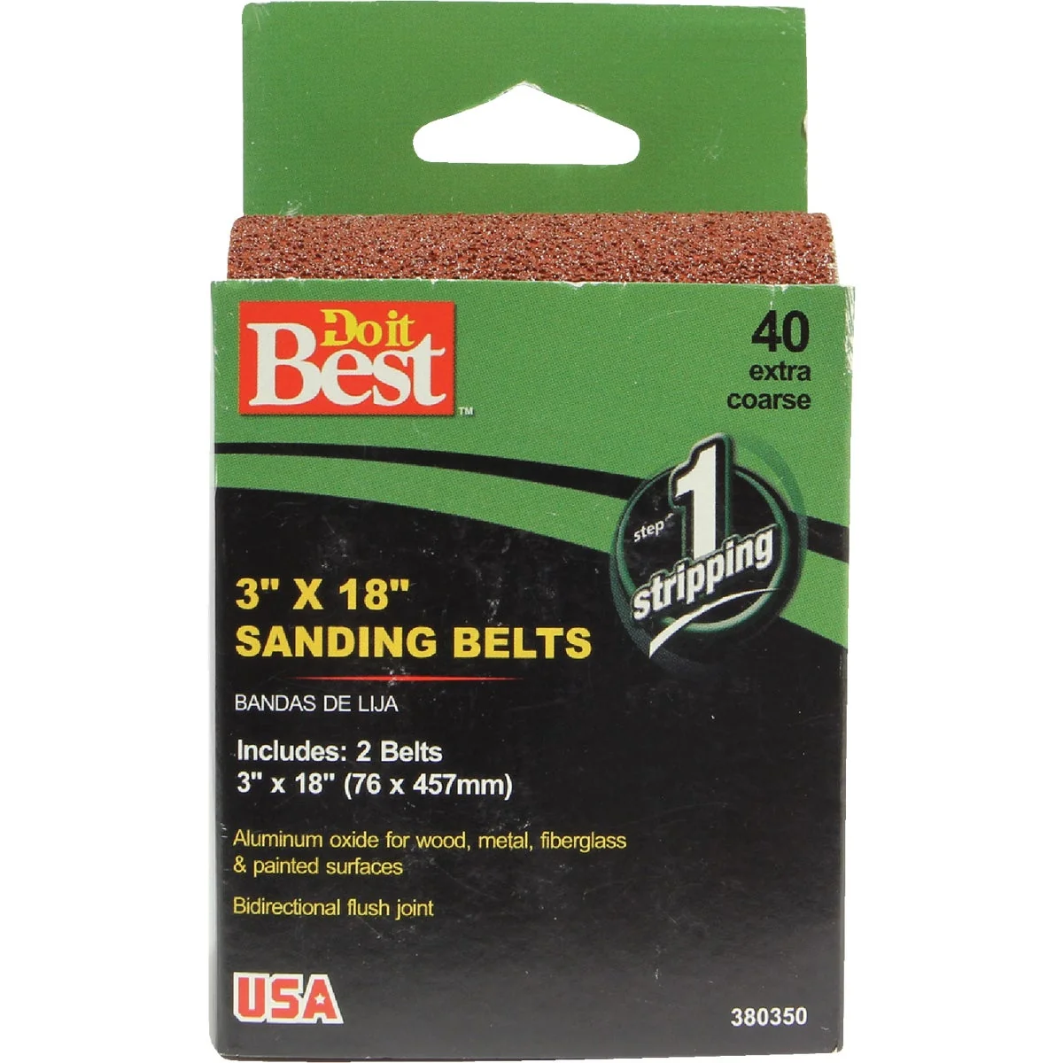 Natural Do it 3 In. x 18 In. 40 Grit Heavy-Duty Sanding Belt 2-Pack High-Quality