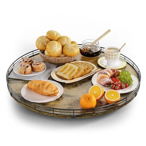 Fine Crafted Lazy Susan Turntable Organizer for Table Top Eco-Friendly