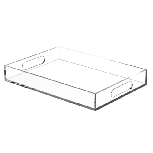 Contemporary Clear Acrylic Tray with Raised Edges Efficient