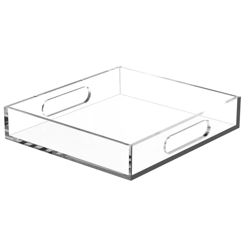 Flexible Acrylic Organizers Tray Natural