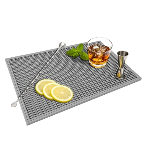 Dependable Bar Mat Premium 18 X12 Rubber Bar Mats for Countertop Natural