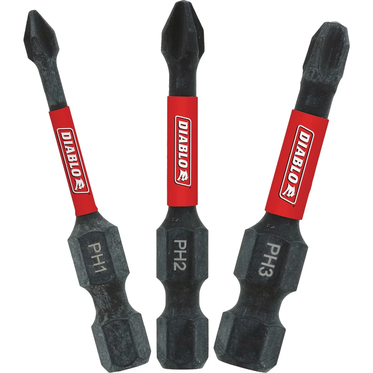 Smart Diablo 3-Piece Phillips 2 In. Impact Screwdriver Bit Set Practical