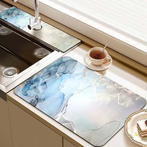 Powerful 19.5 x 12 Dish Drying Mat 24 x 5.5 Sink Splash Guard Convenient