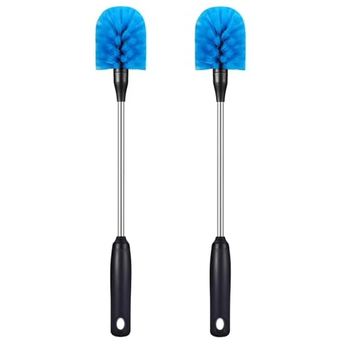 Long-Lasting Stainless Steel Bottle Brush with Replaceable Head 2 Count High-End