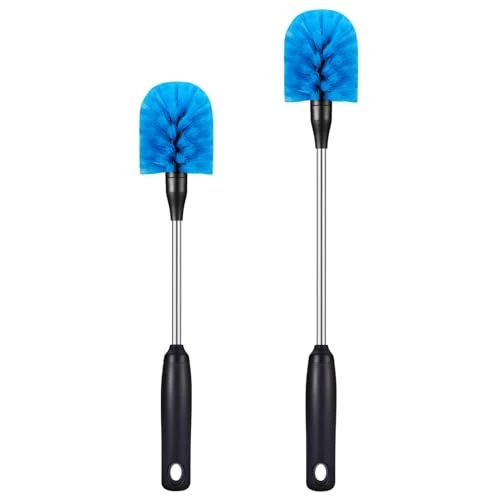 Top-Quality Stainless Steel Bottle Brush with Replaceable Head 2 Count Luxury
