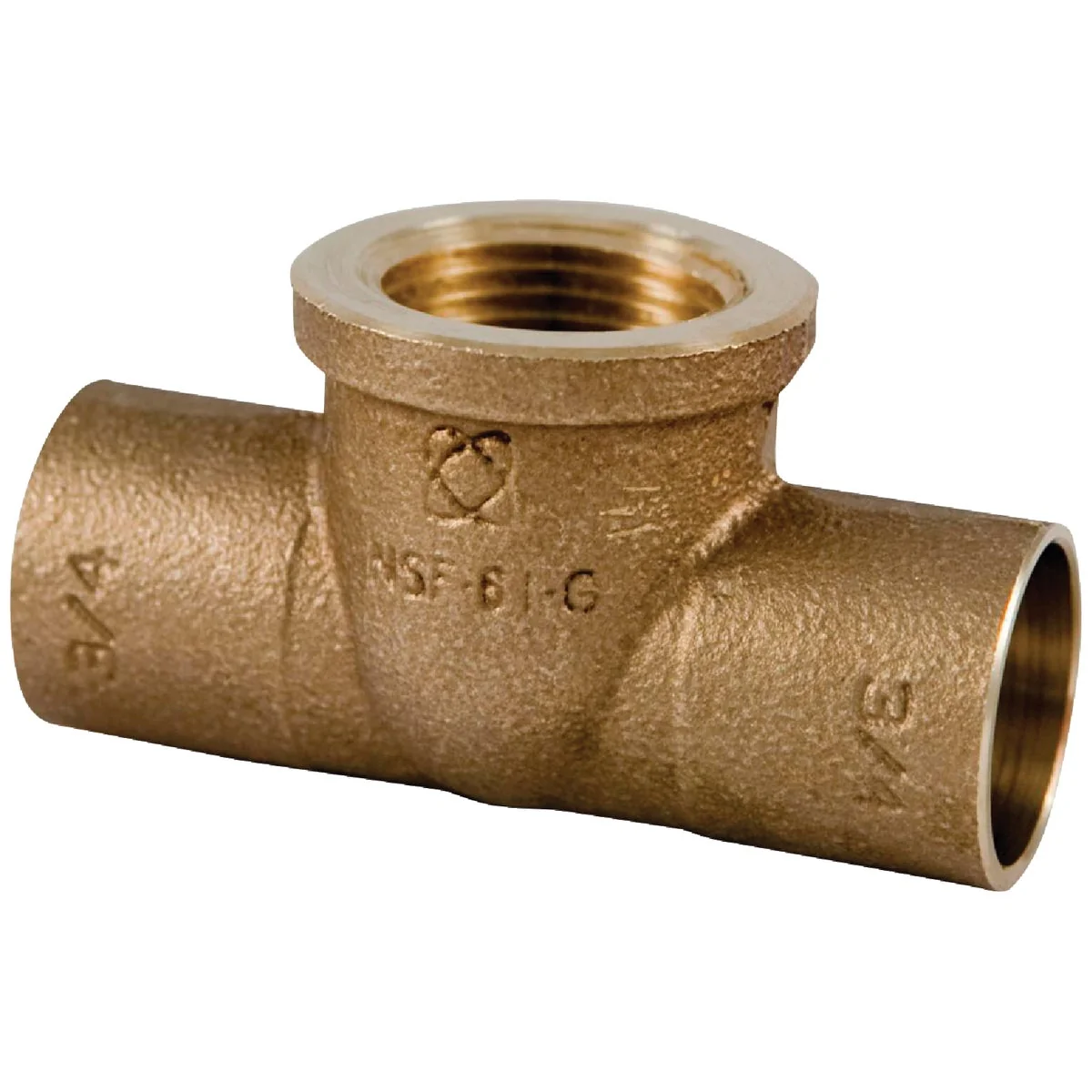 Detailed NIBCO 3 4 In. C x 3 4 In. C x 3 4 In. F Brass Low Lead Reducing Copper Tee Modern