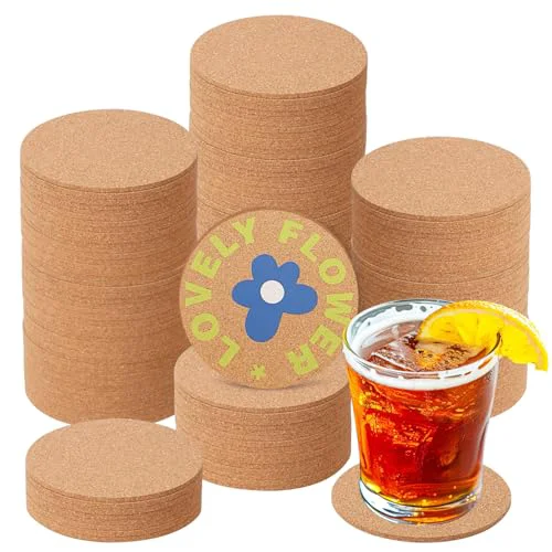 Authentic 150 Pieces 3.6 Inch Cork Coasters for Drinks 150 Count Dependable