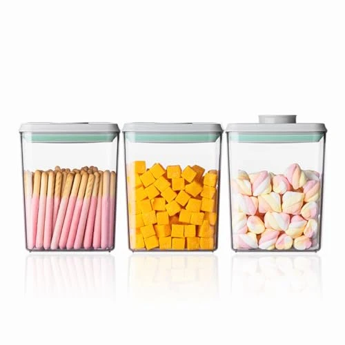Minimalist Pop Airtight Food Storage Containers with Lids 3 Count Unique
