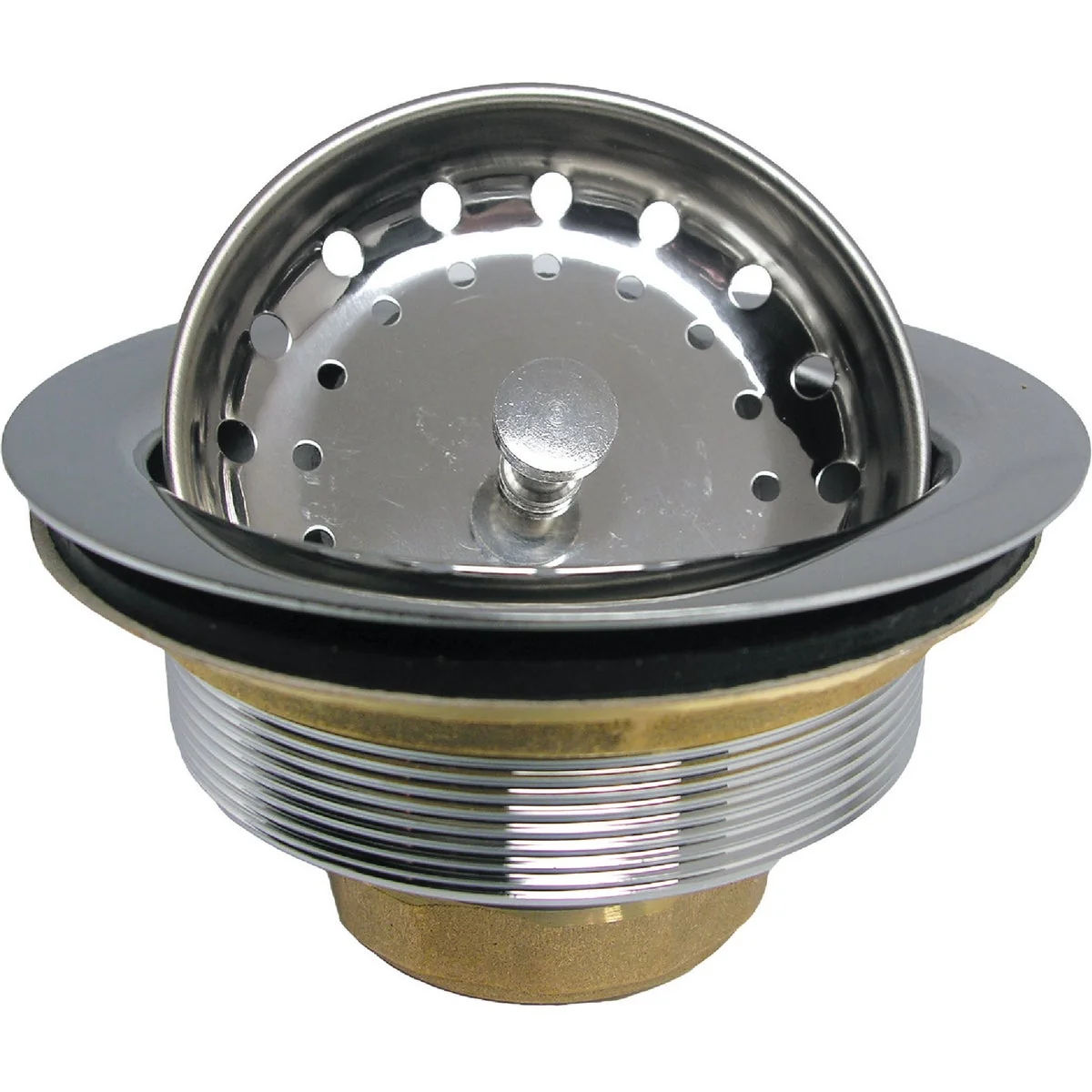 Secure Lasco 3-1 2 In. Chrome Basket Strainer Assembly High-Grade