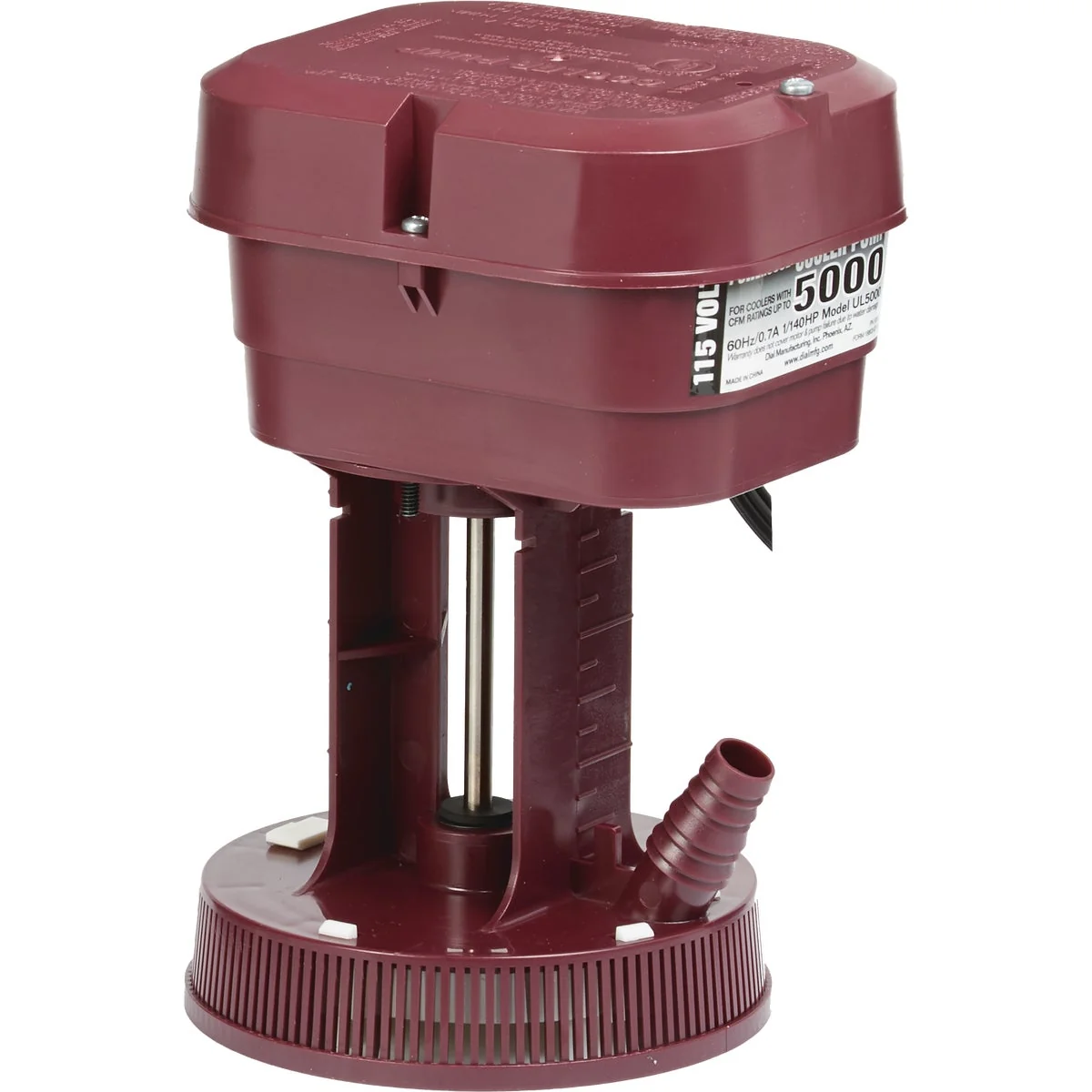 Consistent Dial 115V 5000 CFM 225 GPH Evaporative Cooler Offset Pump Enhanced