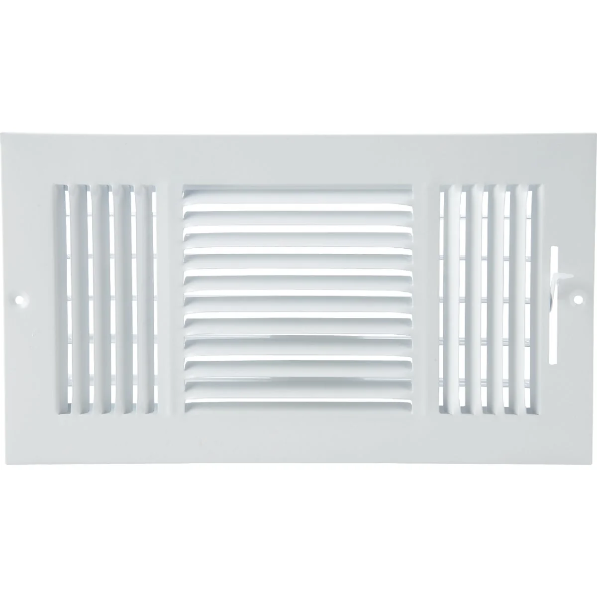 Durable Home Impressions White Steel 7.76 In. Wall Register Detailed