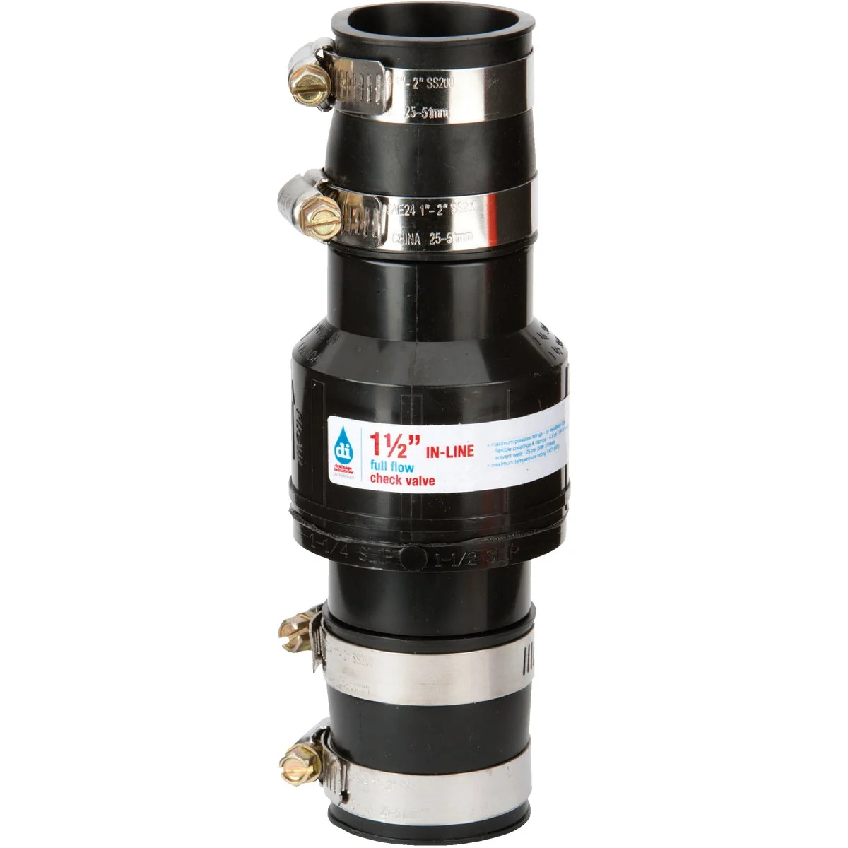 Powerful Drainage Industries 1-1 2 In. ABS Thermoplastic In-Line Sump Pump Check Valve Easy-to-Use
