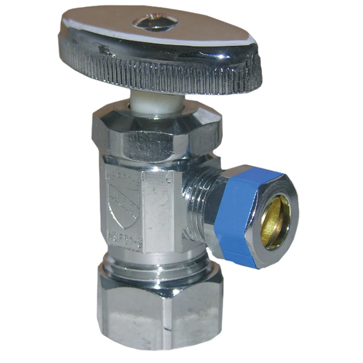 Specialty Lasco 5 8 In. Comp Inlet x 3 8 In. Comp Outlet Multi-Turn Style Angle Valve Smooth