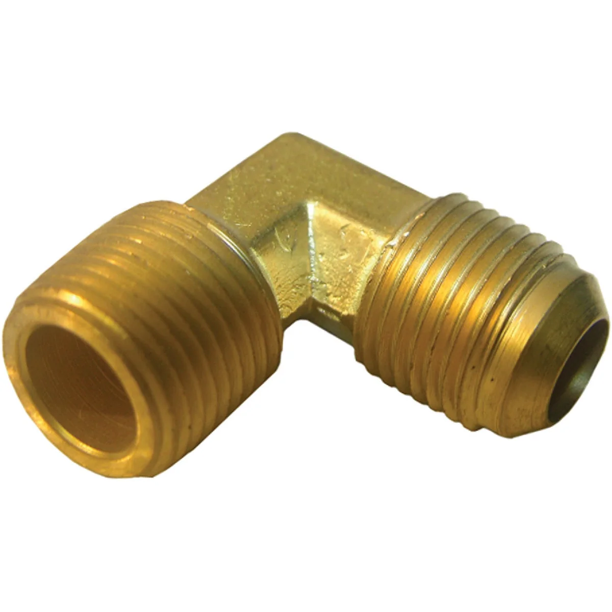 Original Lasco 3 8 In. MFL x 1 4 In. MPT 90 Deg. Flare Brass Elbow 1 4 Bend High-End