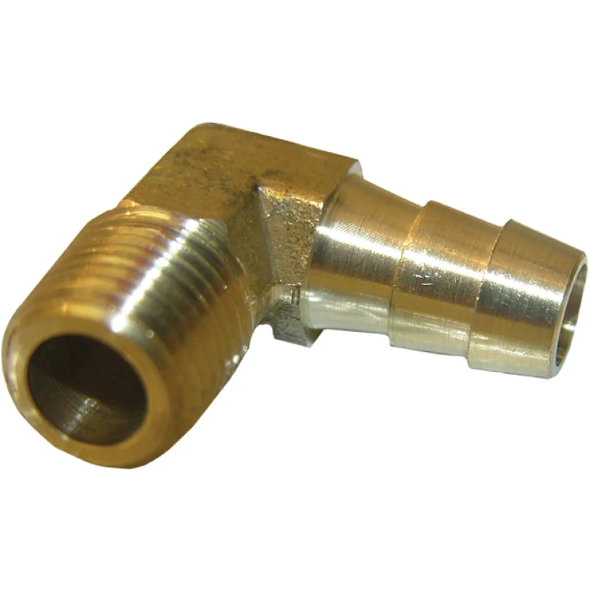 Certified Lasco 1 8 In. MPT x 3 8 In. Hose Barbed 90 Deg. Brass Elbow 1 4 Bend Detailed