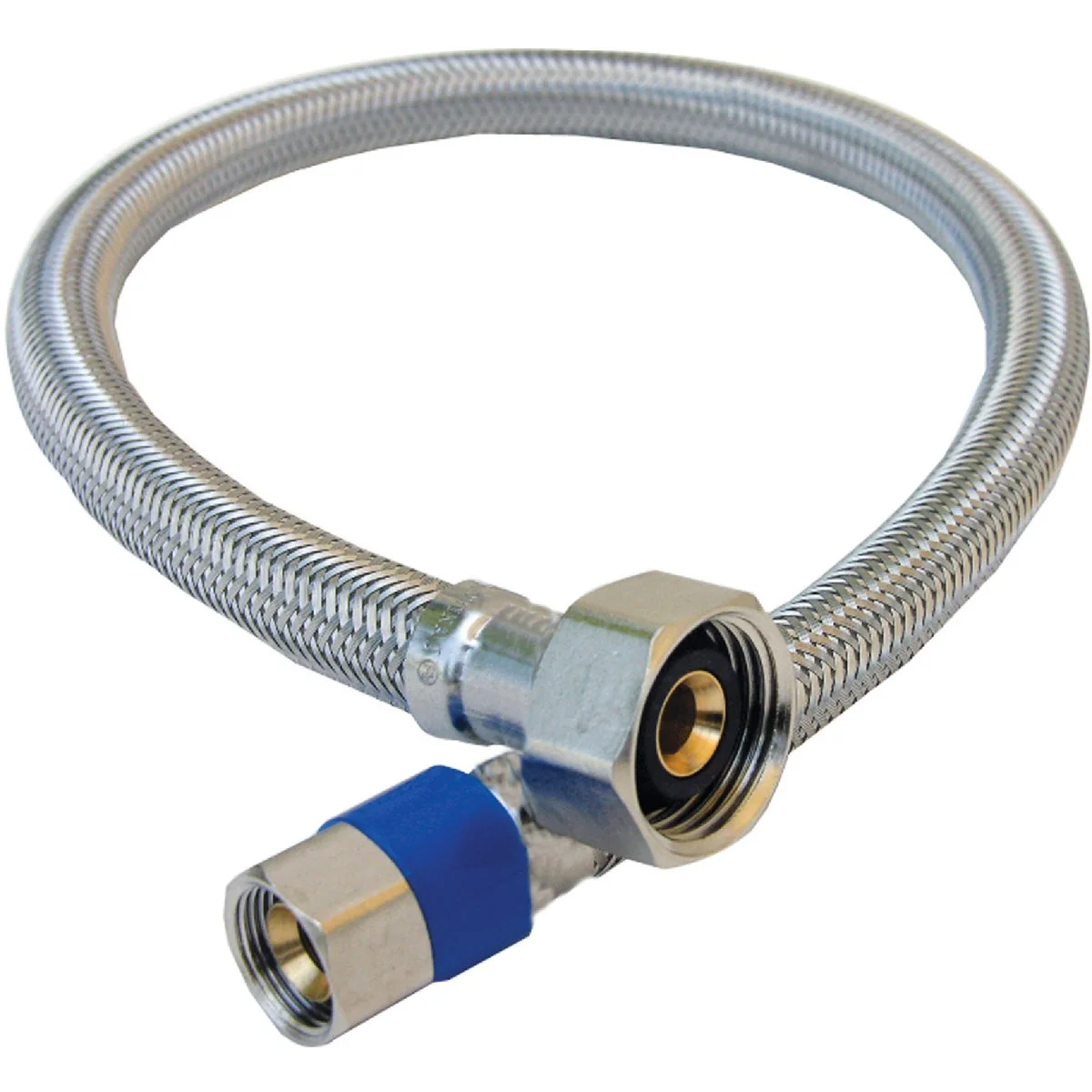Premium Material Lasco 3 8 In. C x 1 2 In. FIP x 12 In. L Stainless Steel Braided Supply Faucet Connector Prestigious