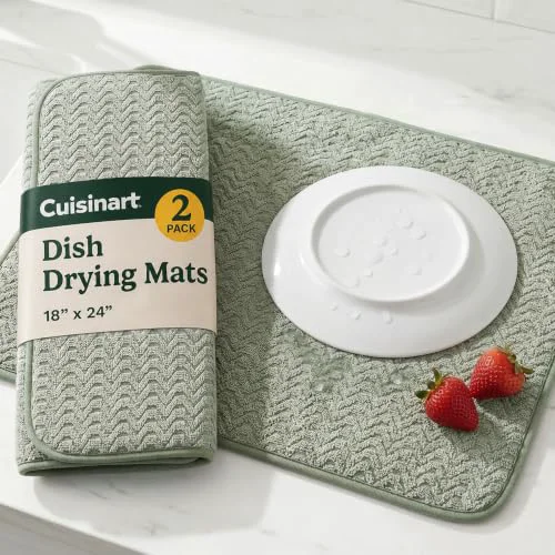 Verified Cuisinart Dish Drying Mat for Kitchen Counter 2 Count Fine