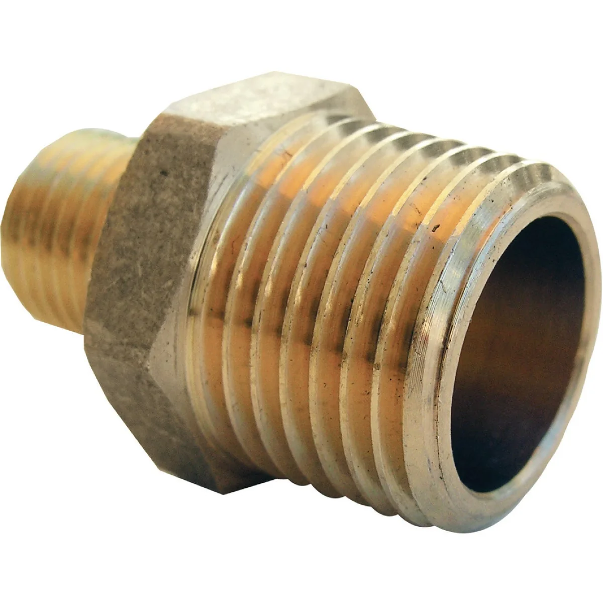Sophisticated Lasco 1 2 In. MPT x 1 4 In. MPT Brass Hex Nipple Unique