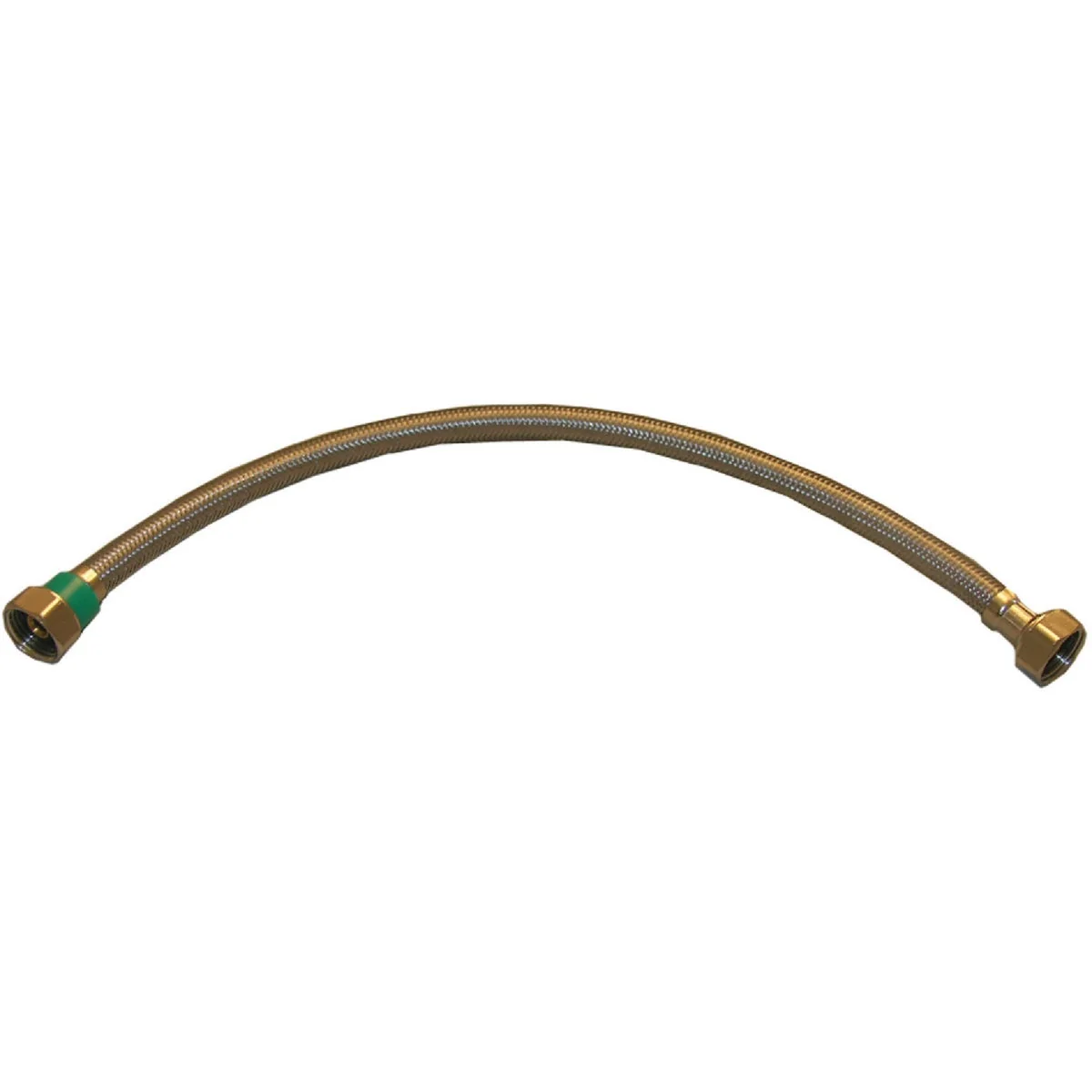 Long-Lasting Lasco 1 2 In. IPS x 1 2 In. IPS x 24 In. L Braided Stainless Steel Flex Line Faucet Connector Green