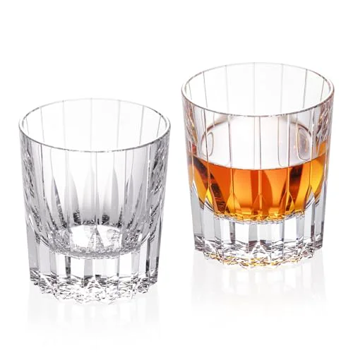 Responsible Crystal Whiskey Glasses Set of 2 Handcrafted Old Fashioned Glasses 2 Count Pure