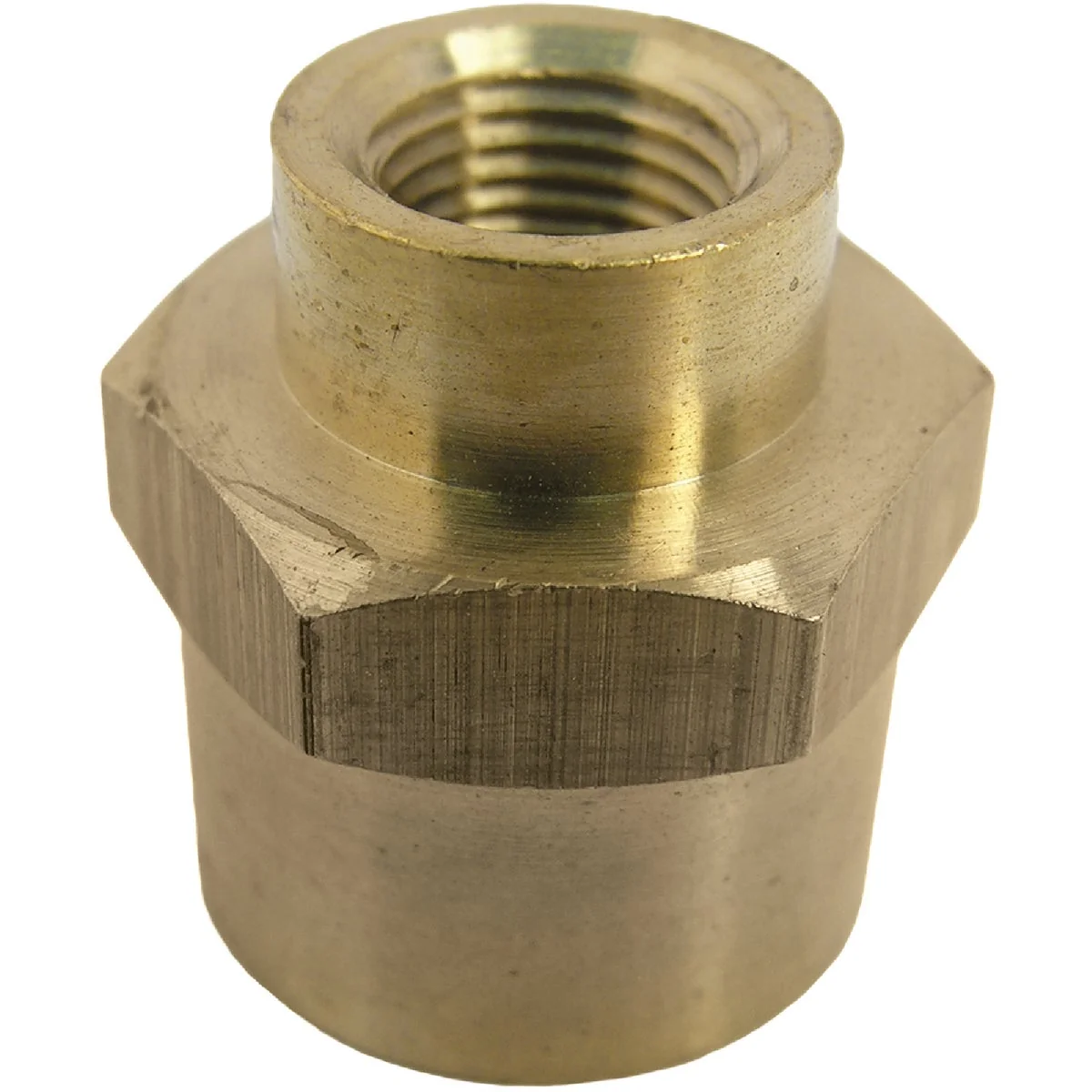 Professional Lasco 3 8 In. FPT x 1 8 In. FPT Yellow Brass Reducing Coupling Natural