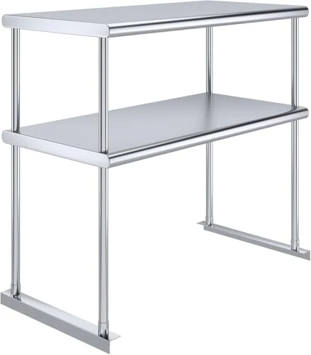 Natural 36 x18 NSF Stainless Steel Double Overshelf Trendy