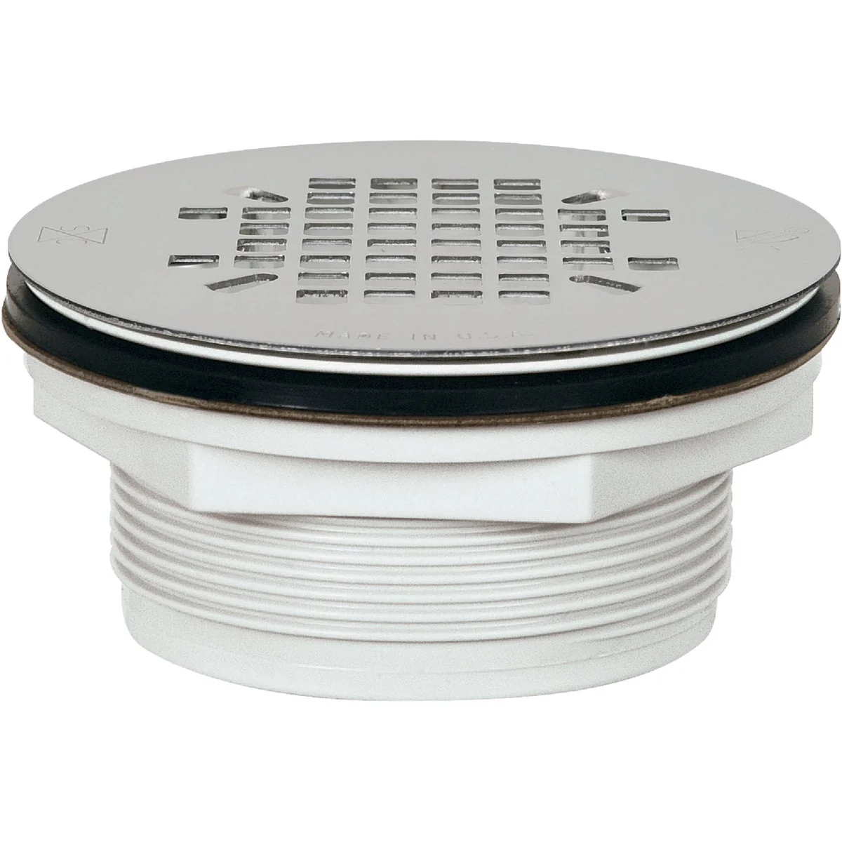 Lightweight Sioux Chief 2 In. PVC No-Caulk Shower Drain with 4-1 4 In. Stainless Steel Drain Comfortable