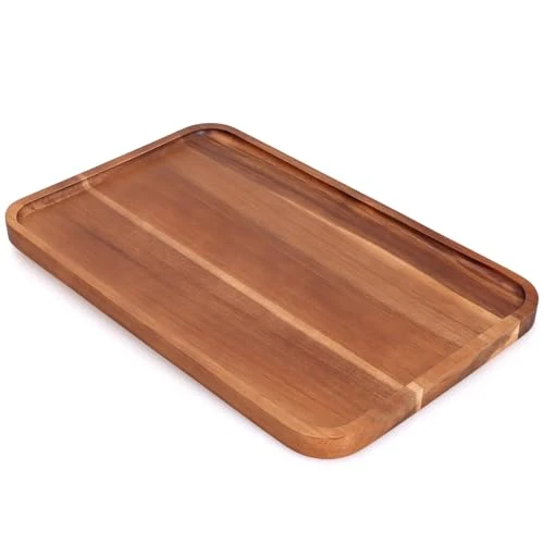 Durable Large Wooden Trays for Serving Food Acacia Charcuterie Boards Party Platter Efficient