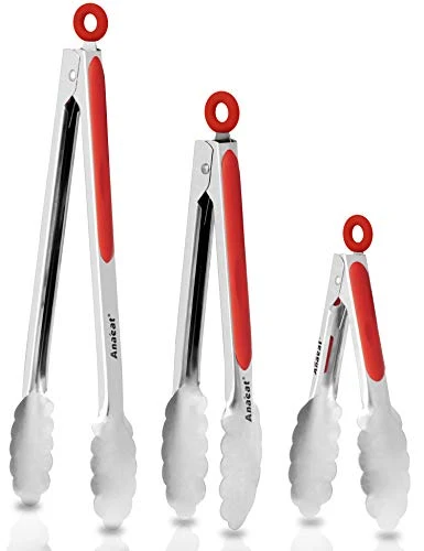 Convenient Premium Sturdy Barbecue Tongs for Kitchen Grill BBQ Fine