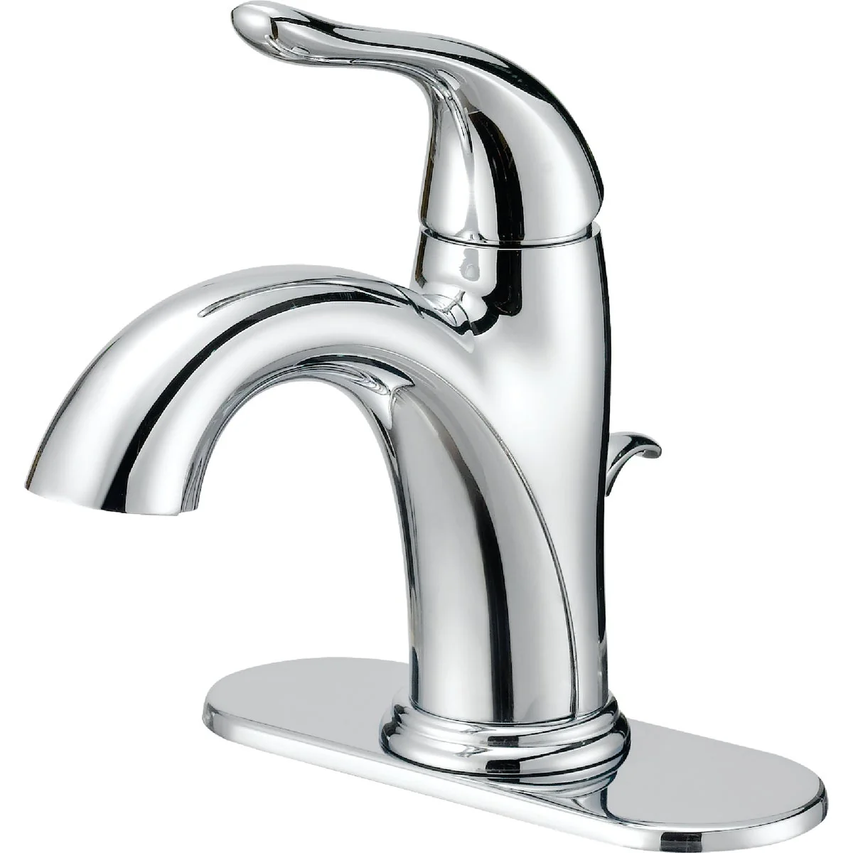 Excellent Home Impressions Chrome 1-Handle Lever 4 In. Centerset Bathroom Faucet with Pop-Up User-Friendly