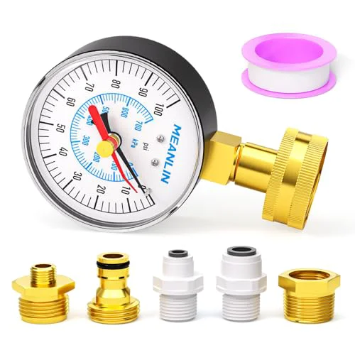 Smart 0 100Psi 3 4 Female Water Pressure Kit Plus 5 adapters Dependable