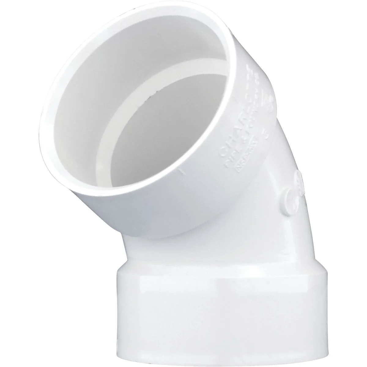Natural Charlotte Pipe 3 In. Schedule 40 60 Deg. DWV PVC Elbow 1 6 Bend Relaxed