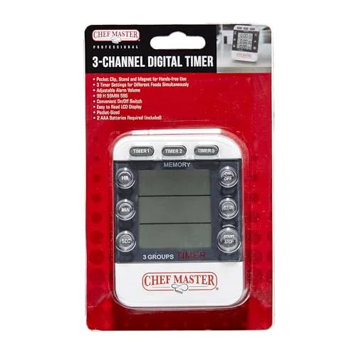 Dependable 3 Channel Digital Timer by Chef Master User-Friendly
