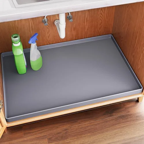 Sophisticated Waterproof Under Sink Mat 5.19 Sq Ft Breathable