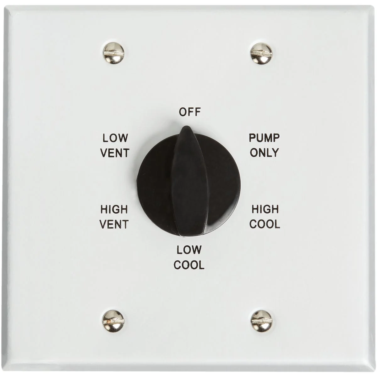 Recyclable Dial Two-Speed Six-Position Metal Rotary Switch – 2 Gang Metal Green