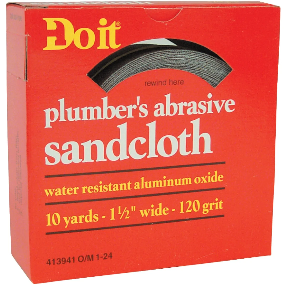 Exceptional Do it 1-1 2 In. x 10 Yd. 120-Grit Plumber’s Abrasive Sand Cloth Detailed