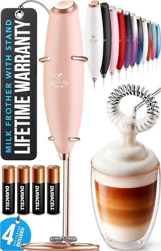 Innovative Powerful Milk Frother Wand With Duracell Batteries Long-Lasting