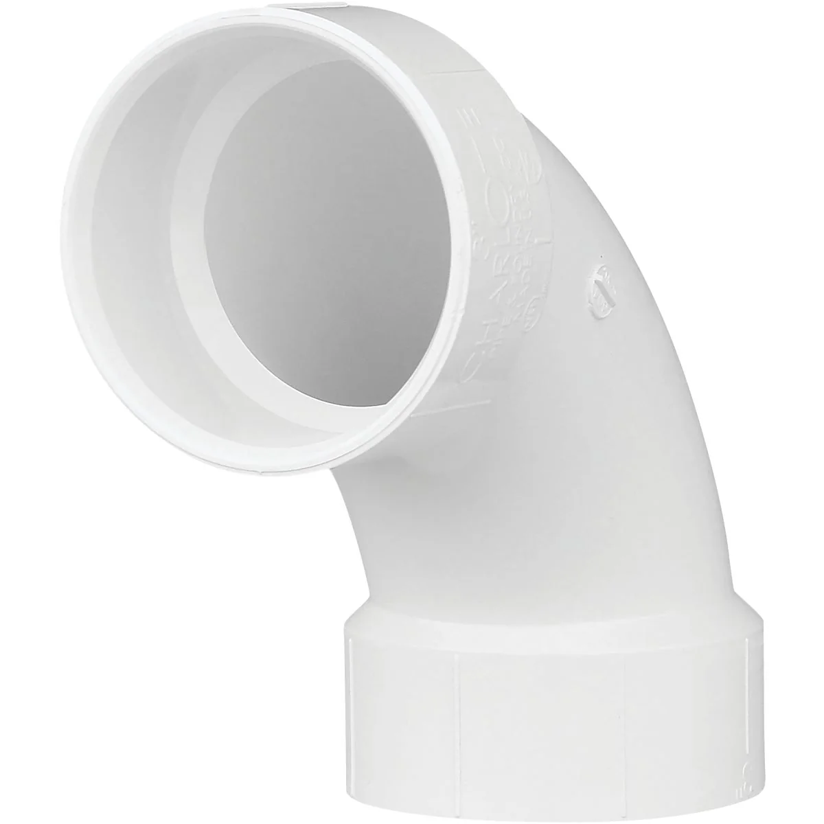 Authentic Charlotte Pipe 3 In. Schedule 40 90 Deg. Long Sweep DWV PVC Elbow 1 4 Bend Solid
