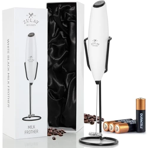 Efficient Powerful Milk Frother Wand With Duracell Batteries Detailed
