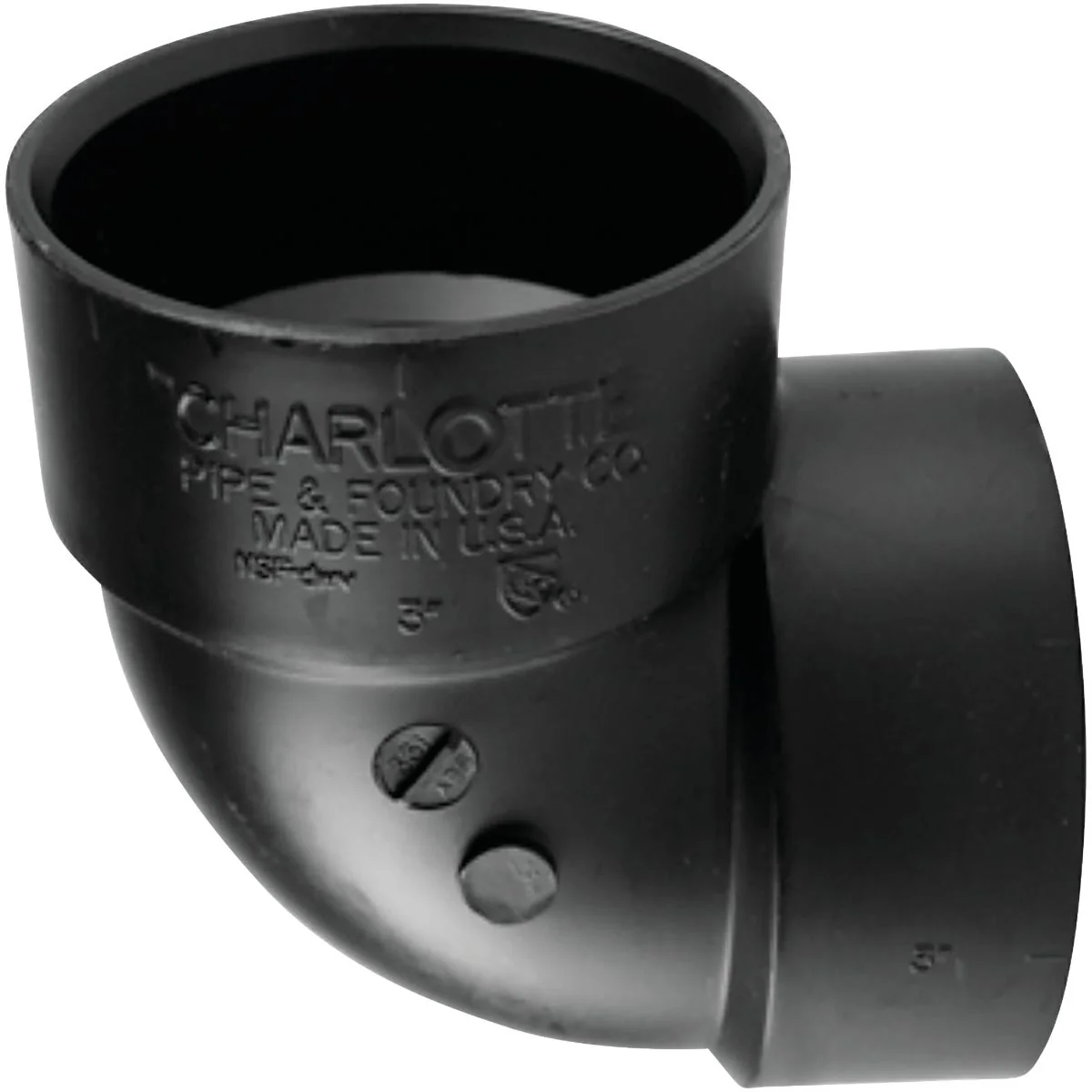 Excellent Charlotte Pipe 2 In. Hub x Hub 90 Deg. Vent ABS Elbow 1 4 Turn Long-Lasting