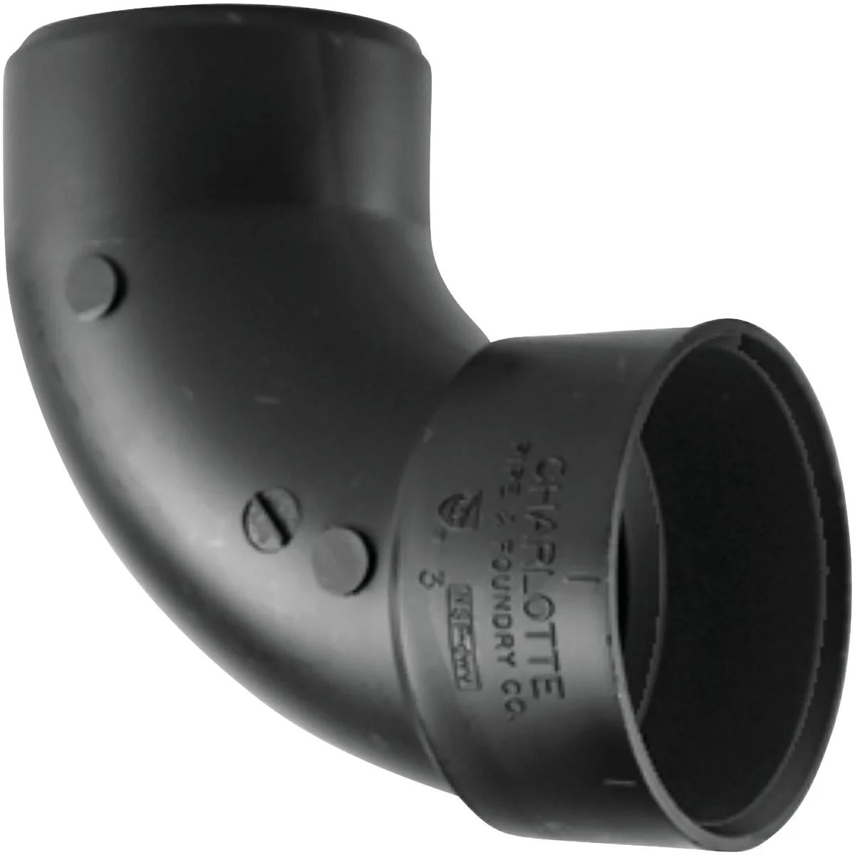 Crafted Charlotte Pipe 4 In. Hub x Spigot 90 Deg. Sanitary Street ABS Elbow 1 4 Bend Natural