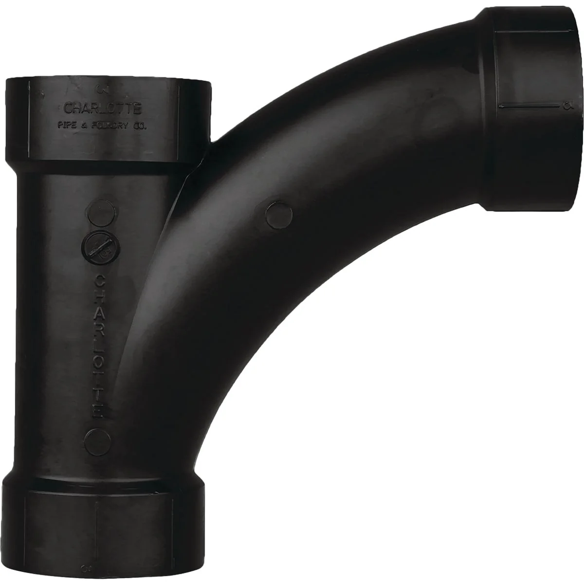Authentic Charlotte Pipe 2 In. Hub x Hub x Hub Combination ABS Wye Trusted