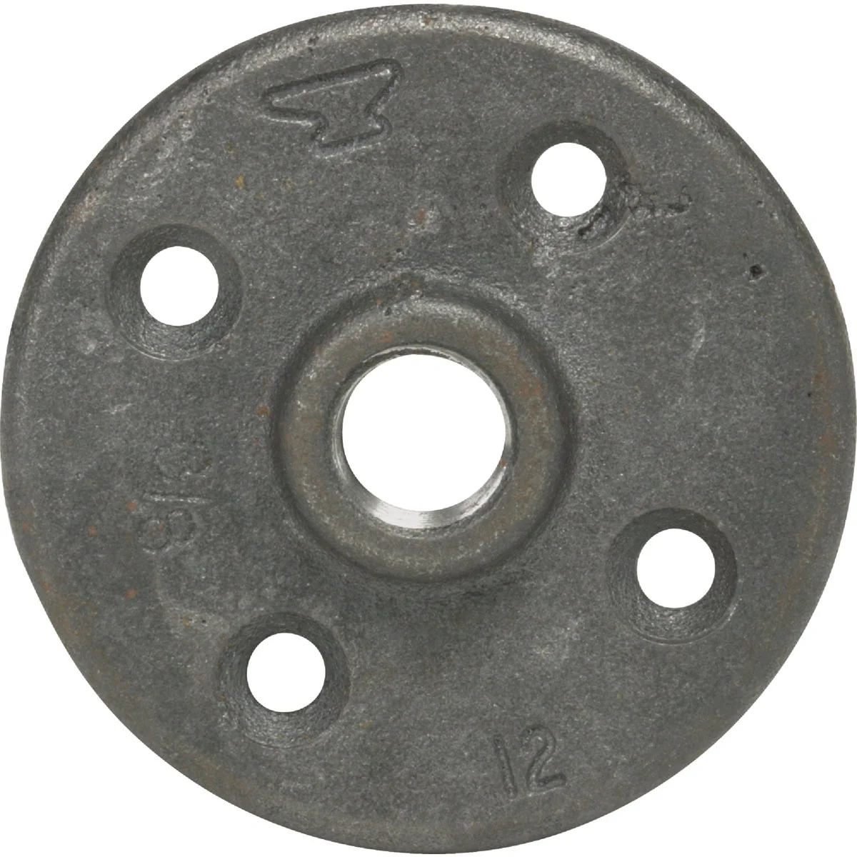 Reusable Anvil 3 8 In. x 2-1 2 In. Black Iron Floor Flange Fine Crafted