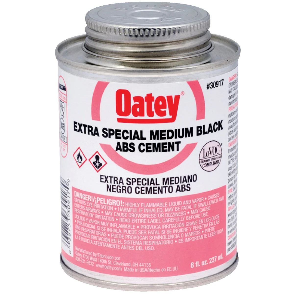Trendy Oatey 8 Oz. Medium Bodied Black Extra Special ABS Cement Versatile